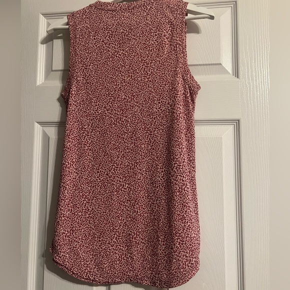 Athleta Breezy Tank‎ Top Women Size Xs Pink Cheetah Print Blend Shirt - Picture 4 of 4